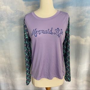Mermaid Life Scales Sun Shirt Purple UPF 25 Medium